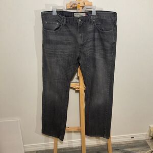 Levi’s 559 relaxed straight, charcoal, gray denim pants size 40x32